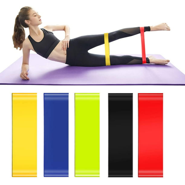 5pcs Training Fitness Gum Exercise Gym Strength Resistance Bands Pilates Sport
